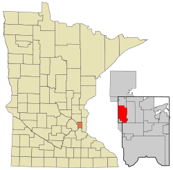 Ramsey County Minnesota Incorporated and Unincorporated areas New Brighton Highlighted